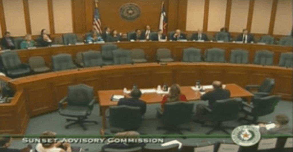 Sunset Commission Hearing