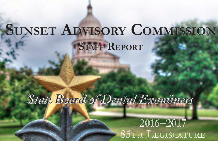 State Board of Dental Examiners Staff Report